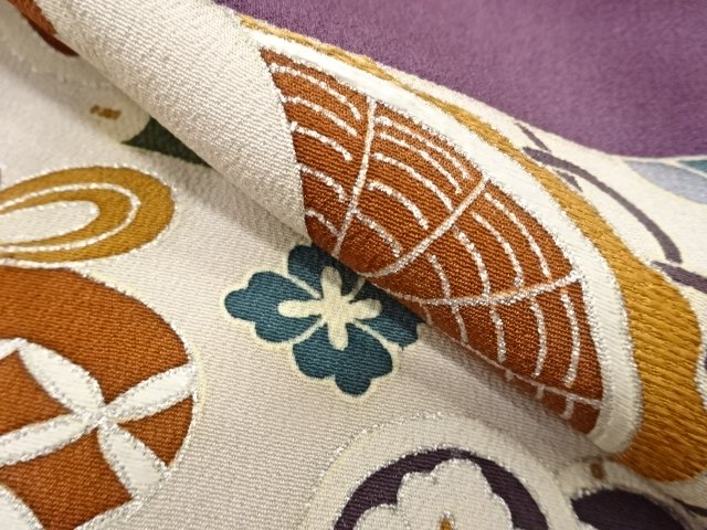  宝尽くし模様　刺繍　名古屋帯